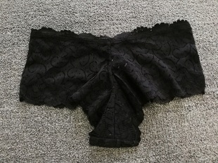 外贸单女士性感全蕾丝无痕镂空平角内裤女透明纯棉裆中底腰