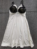 75B 外贸单女士吊带文胸一体衬裙打底裙丝滑面料有钢圈 70B 75D