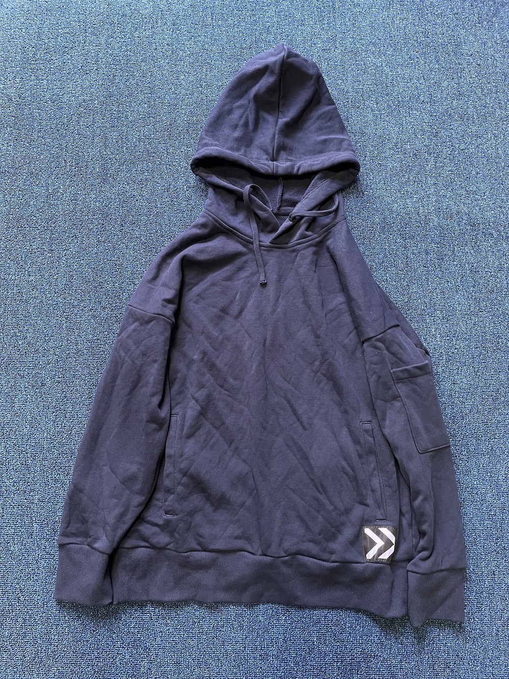 Y4运动款连帽简约卫衣宽松落肩套头休闲出街棉服外套