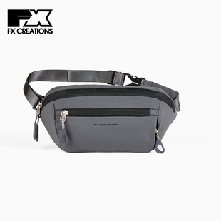 香港FX Creations菲尔诗OGX时尚简约男士休闲商务灰调斜挎包胸包