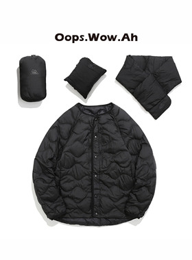 三防山系羽绒服冲锋衣防风防水户外潮流机能工装口袋夹克外套男女