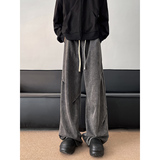 S014-P68控88潮牌男士做旧水洗休闲裤美式直筒阔腿裤垂感拖地裤，男装休闲裤，电商A444