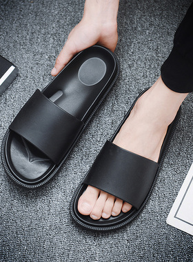 高级感拖鞋男夏季外穿2024新款潮情侣防滑防臭男士运动一字凉拖鞋