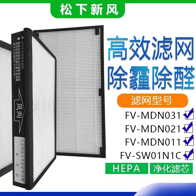 适用松下新风系统FV-MDN011/021/031/FV-SW01N1C高效HEPA过滤网