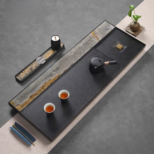 天然乌金石茶盘家用简约现代