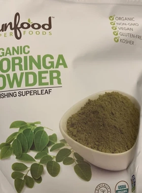 Sunfood 有机辣木粉8盎司 227g Moringa 全素绿色