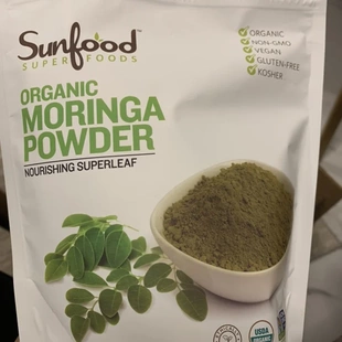 Sunfood 有机辣木粉8盎司 227g Moringa 全素绿色