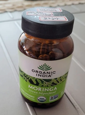 Organic India 辣木 Moringa 90 粒素食胶囊 草本 有机 SuperFood