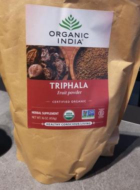 Organic India Triphala有机印度 三果宝 果粉454g醋栗诃梨勒毗黎