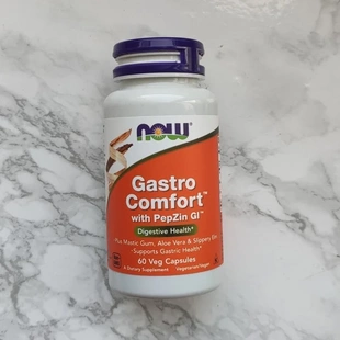 60粒素食胶囊 NOW PepZin Gastro消化 Foods胃健康帮助含