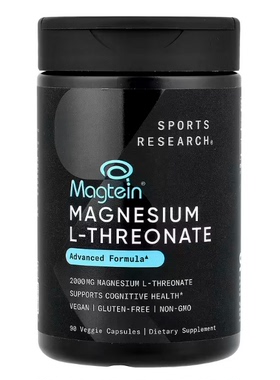 Sports Research, Magtein® L-苏糖酸镁90粒素胶囊睡眠 骨骼