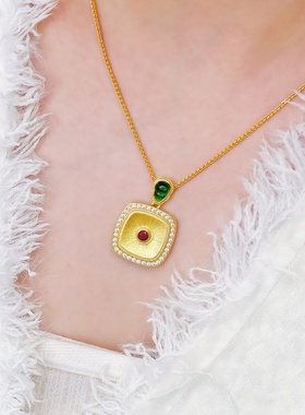 新款新中式国风拉丝四方