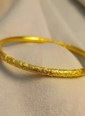 新款古法传承素圈紫荆花