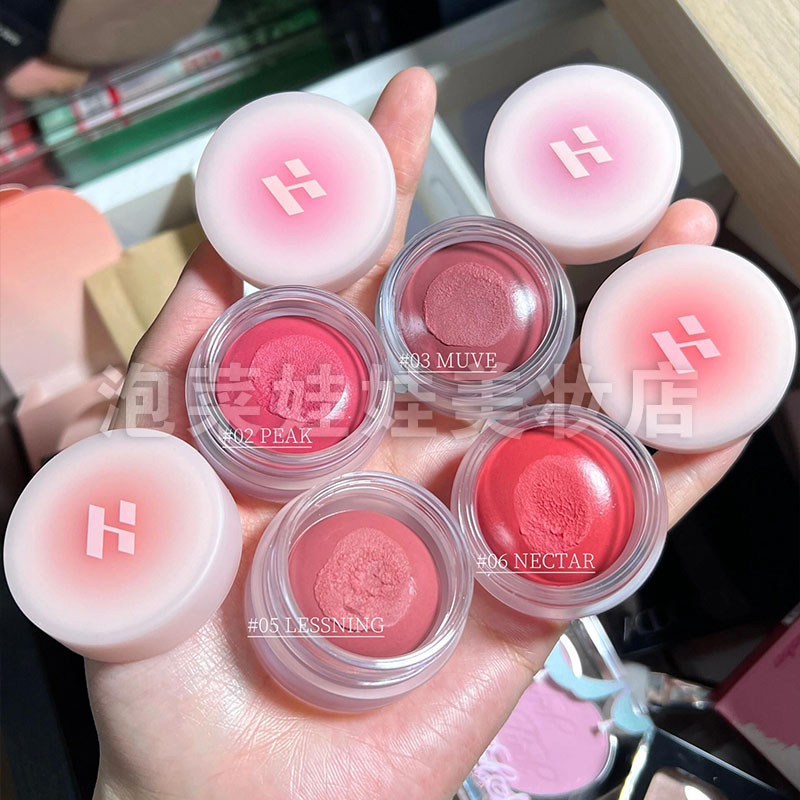 奶昔空气~新品韩国HOLIKA慕斯罐装布丁唇泥唇颊两用哑光口红唇泥