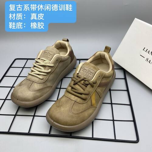 复古系带德训春秋新款轻便