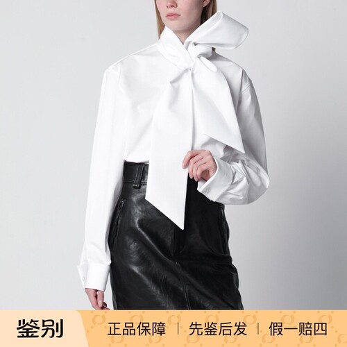 女士白衬衫 宽版廓形 蝴蝶结围巾领 Saint Laurent YSL圣罗兰2026