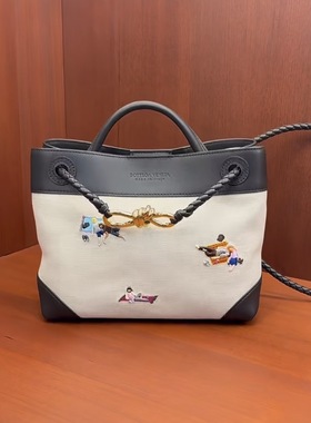 BV女包 白色刺绣帆布包 手提单肩包 托特包 Bottega Veneta葆蝶家