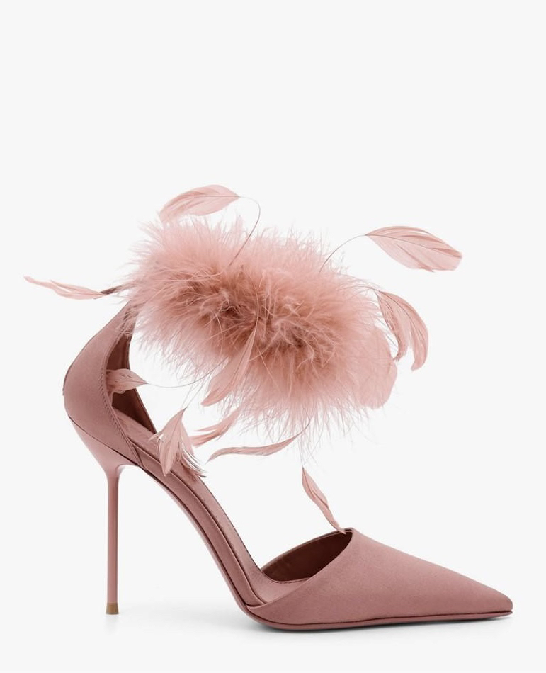 尖头高跟凉鞋 单鞋 羽毛 Paris Texas 2025春夏新款