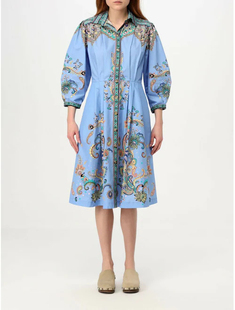 复古民族风印花连衣裙 衬衫领 Etro艾绰 2025春夏新款女装