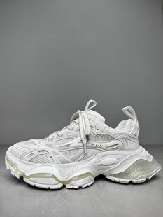 男层牛皮气垫厚底增高运动鞋 欧货巴黎小众设计款 ins潮超火老爹鞋