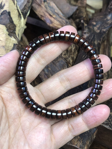 精品海南黄花梨紫油梨药片手串4mm×8mm规格高油高密男女同款