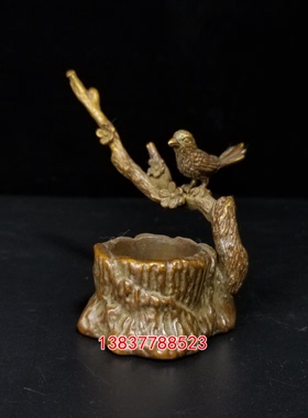 纯铜喜鹊登梅倒流香工艺摆件