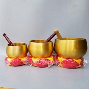响铜加厚铜钵纯铜引磬供佛前佛音钵铜钵铜磬修行钵佛事法器铜碗