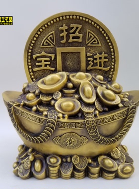 纯铜摆件招财风水开业存钱罐