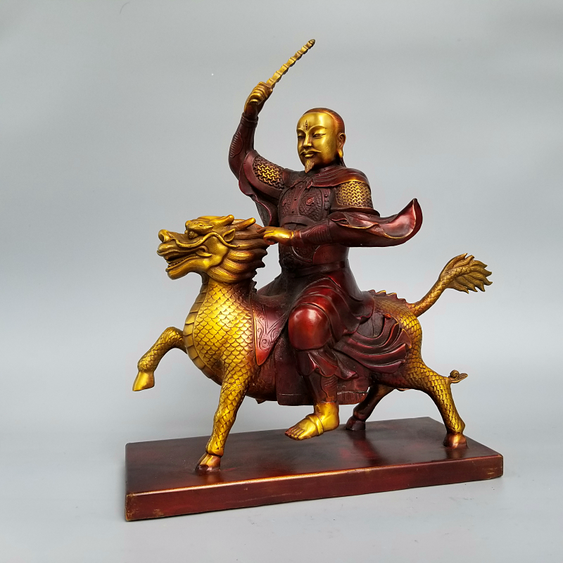 铜雷祖坐像摆件客厅桌面中式摆放装饰九天应元雷声普化天尊雷公像