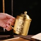 中式 创意茶杯通缸纪念品老式 茶缸做旧茶水杯茶道马克杯铜礼品摆件
