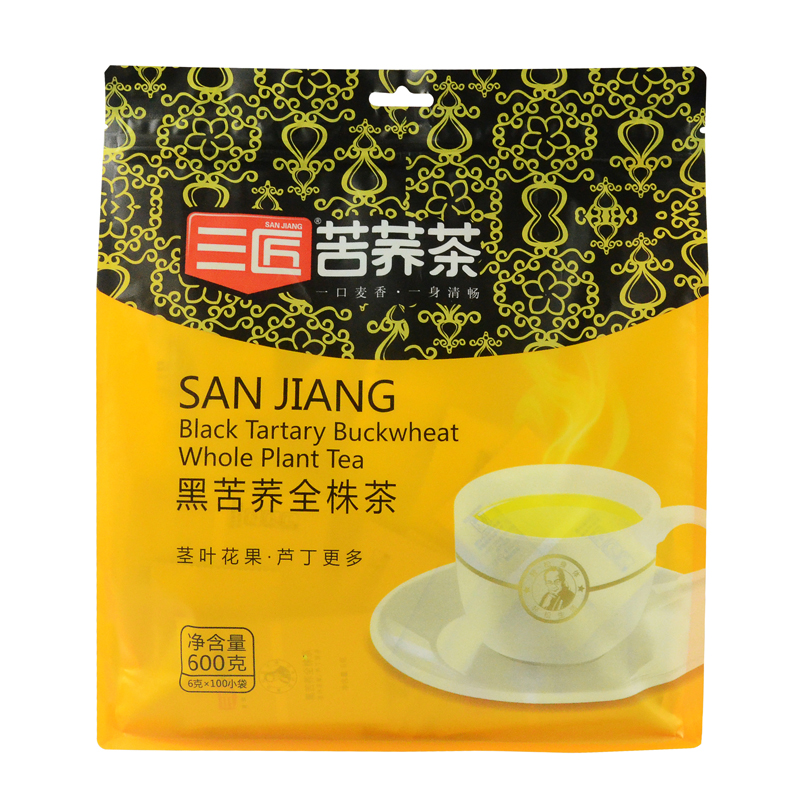 每满100减30 三匠苦荞茶黑苦荞全株茶600克g四川凉山荞麦茶包邮