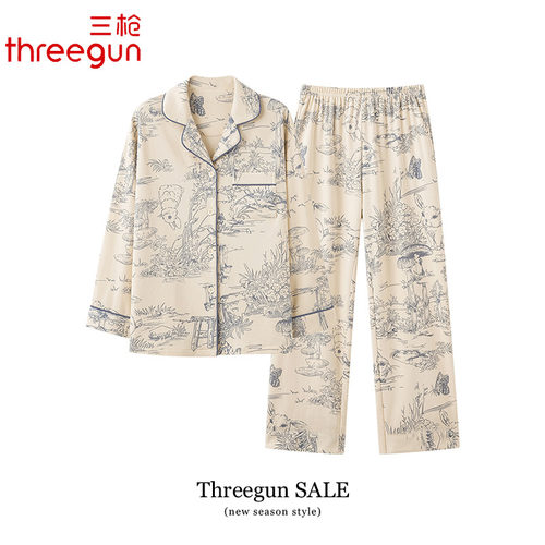 THREEGUN/三枪纯棉长袖长裤