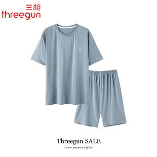 三枪睡衣男款夏季凉感兰精莫代尔短袖短裤夏天男士休闲家居服套装
