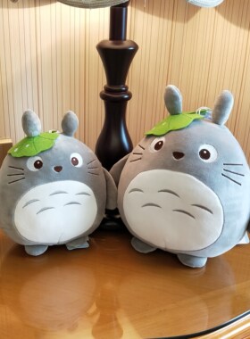 龙猫小公仔可爱萌抱枕羽绒棉毛绒玩具布娃娃抓娃娃机玩偶生日礼物