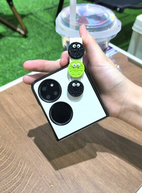 奥利奥适用于华为pocket2手机壳p50pockets小皮腕带P50宝盒折叠屏皮套可爱保护套新款女款创意支架手提链外壳
