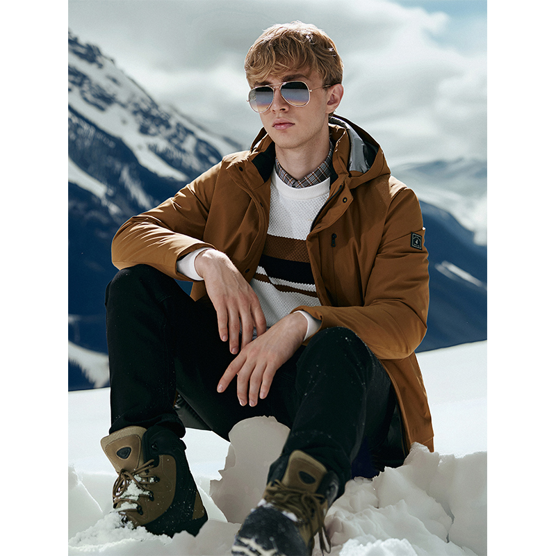 小帆船三防羽绒服外套男