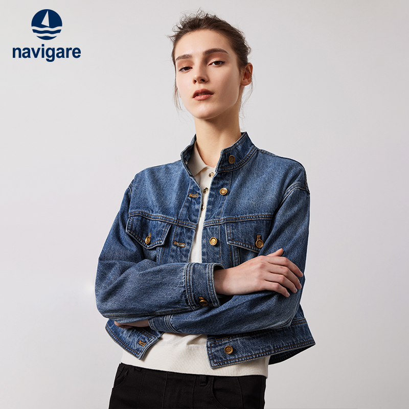 意大利小帆船休闲牛仔夹克女