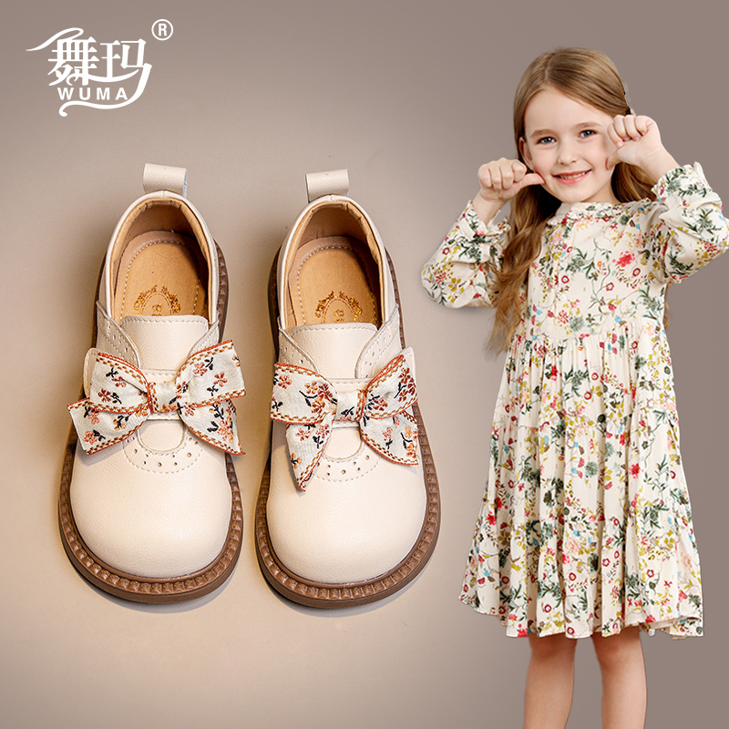 舞玛2025秋季真皮女童新款小皮鞋