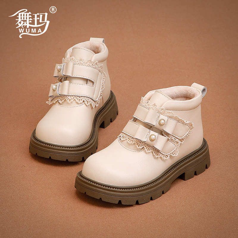 女童靴子儿童真皮公主靴2025新款冬季女孩加绒女宝短靴软底二棉鞋,童鞋/婴儿鞋/亲子鞋,皮靴,淘宝优惠券,粉丝福利购,淘宝优惠卷