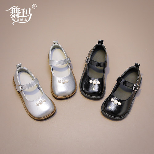 舞玛春秋季女童公主玛丽珍小皮鞋