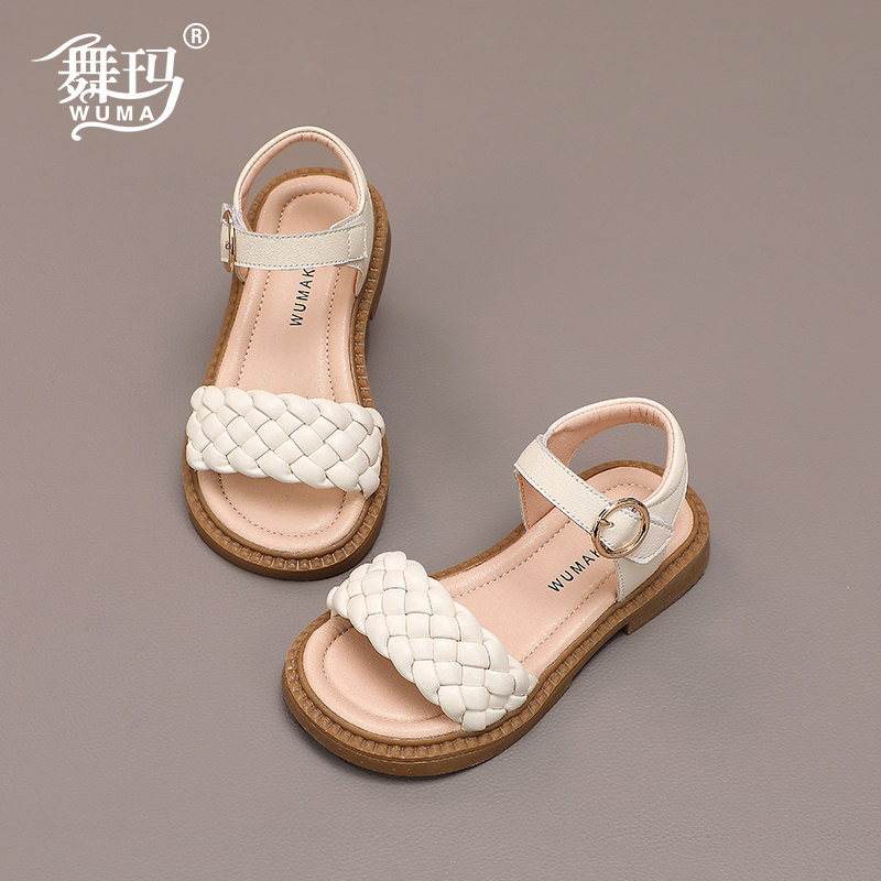 舞玛女童凉鞋儿童公主鞋2026新款夏款小女孩软底夏季中大童沙滩鞋