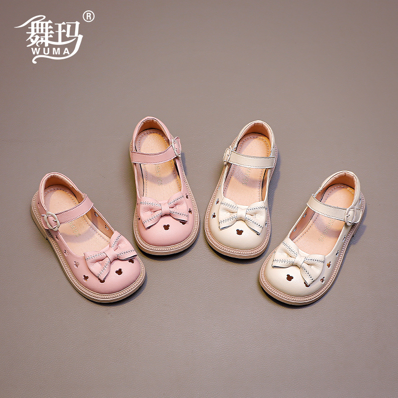 皮鞋舞瑪女童蝴蝶結公主夏季