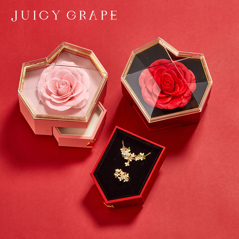 JuicyGrape永生花玫瑰花首饰盒