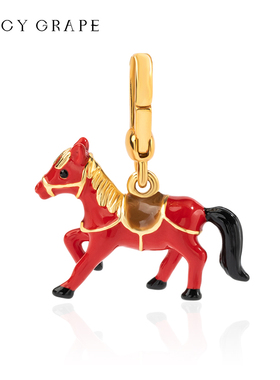 Juicy Grape小红马项链吊坠女2026马年本命年礼物钥匙扣挂件包挂