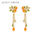 Juicy 流苏花朵耳环原创耳夹礼物 遇见耳饰女长款 Grape有杏 幸