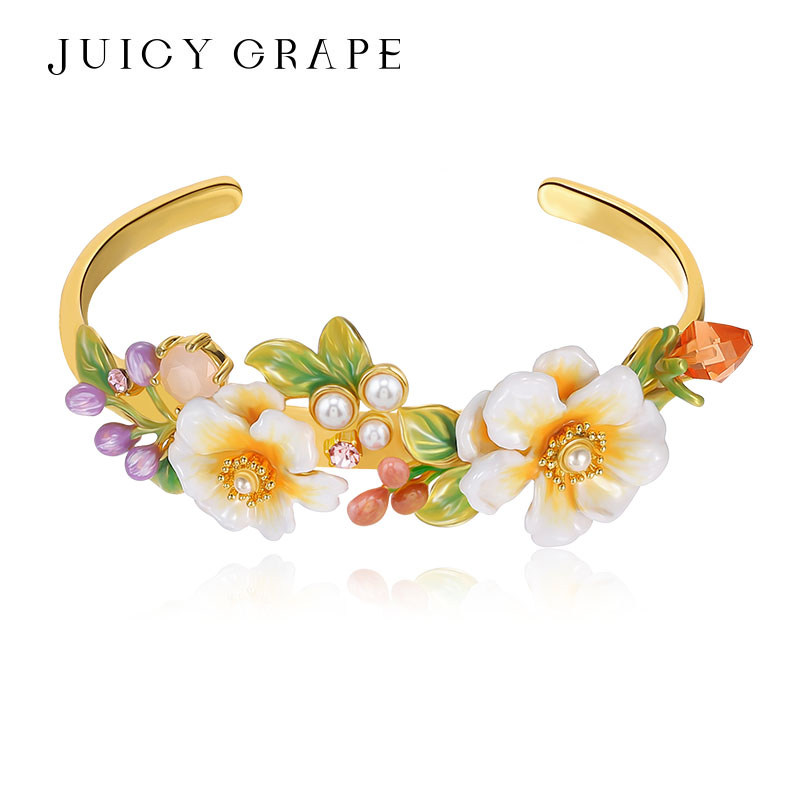 JuicyGrape茉莉花开珐琅手镯