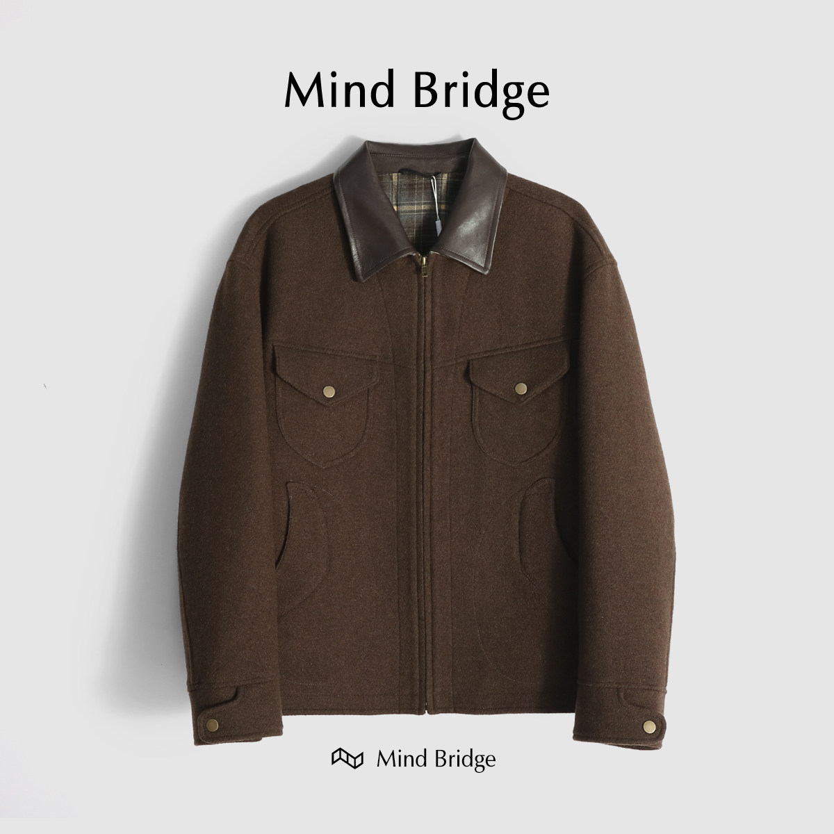 MindBridge【即将断码】100%高端全羊毛商务休闲夹克男保暖 M4202