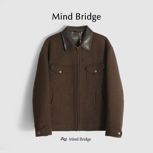 M4202 100%高端全羊毛商务休闲夹克男保暖 MindBridge 摩登新章