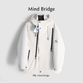 MindBridge 保暖男M058 三合一白鸭绒羽绒服女冬季 寂静雪山 短款