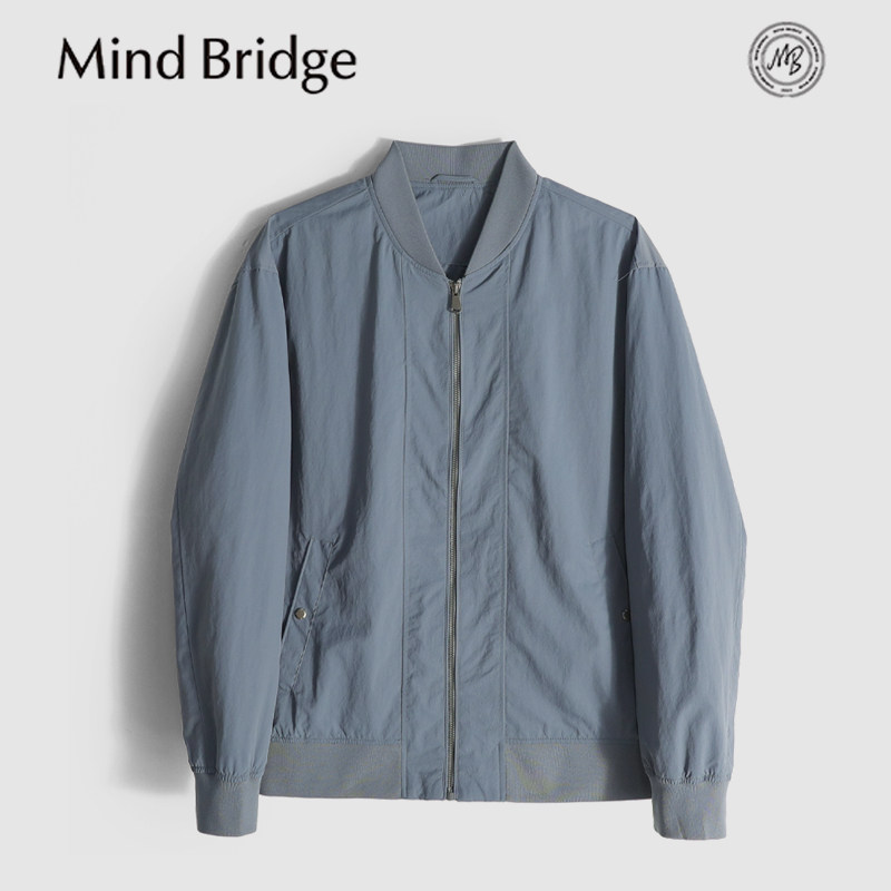 MindBridge"蓝色基调"轻质尼龙户外轻量化防风休闲棒球领夹克MB2F